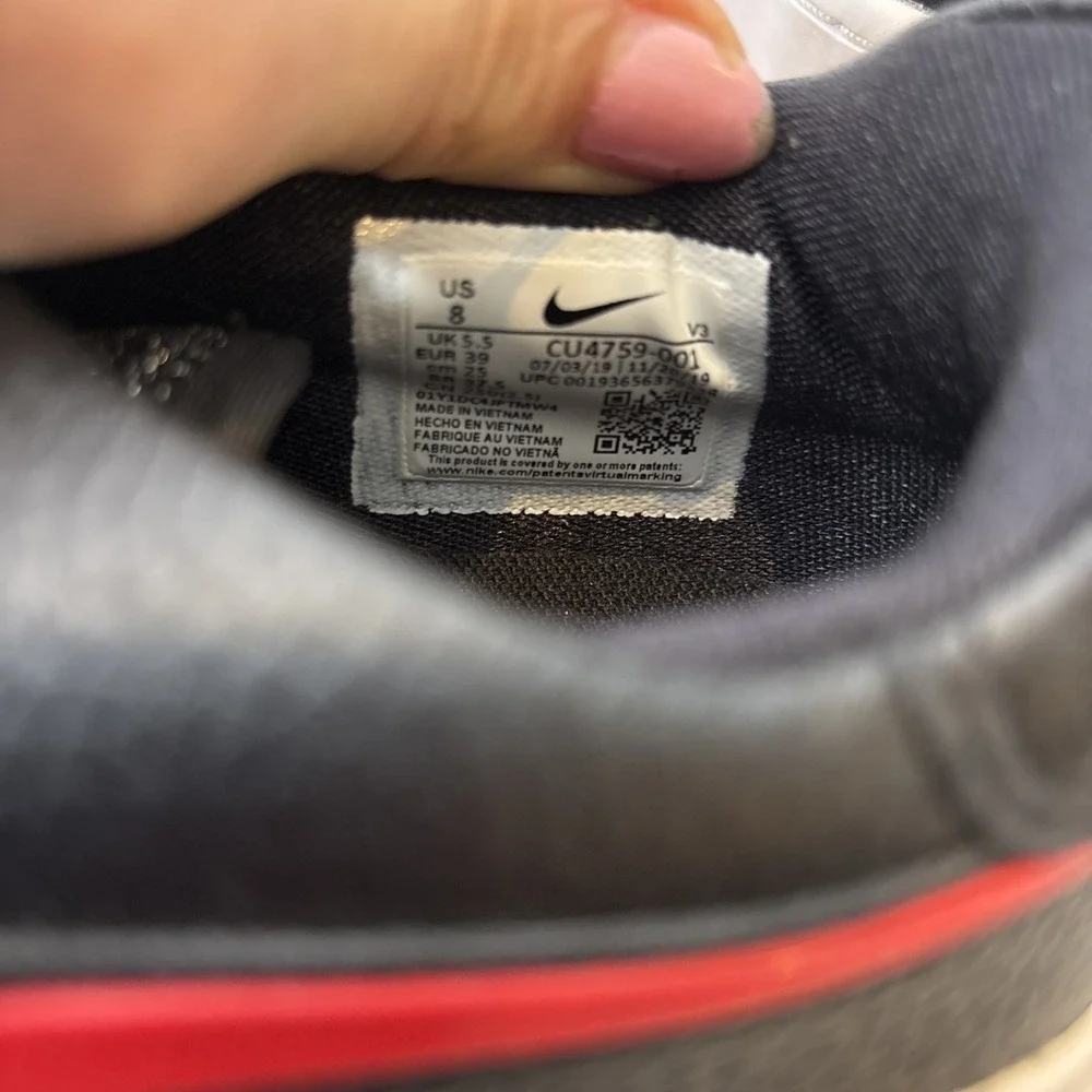 Nike Air Force 1 Sage Low Valentines Womens 8 Black‎ Red CU4759-001 Shoes - Picture 10 of 10